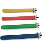 BESTWD - Juego de 4 piezas de soporte para pájaros, jaula de pájaros, accesorios de madera natural colorida para perca, plataforma para moler patas - BESTMASCOTA.COM