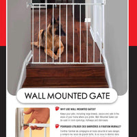 Command Pet montado en la pared puerta, 31" H/24.75"-42.5," Color Blanco - BESTMASCOTA.COM
