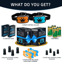 Collar antiladridos PawPets – sin choque para perro – Humane con vibración y sonido ladrido collar para perros pequeños, medianos y grandes, de 5 – 110 libras – paquete de 2 – ideal como regalo - BESTMASCOTA.COM