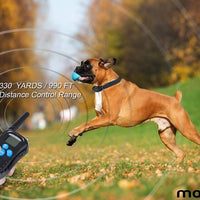 Mockins - Collar para perros con vibración de pitido y control remoto electrónico 100% resistente a la lluvia – Collar de distancia de 990 pies para perros ... - BESTMASCOTA.COM