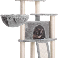 Hey-bro - Árbol para gatos de varios niveles con postes de rascador cubiertos de sisal para gatitos, gatos y mascotas - BESTMASCOTA.COM