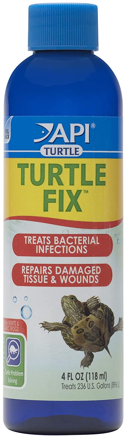 Productos de tortuga API: eliminador de lodos para limpiar el acuario, acondicionador de agua para hacer que el grifo sea seguro para las tortugas, remedio TURTLEFIX para tratar infecciones bacterianas y reparar el tejido dañado - BESTMASCOTA.COM