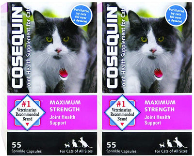 Nutramax 55 unidades Cosequin felino salud cuidado de articulaciones de alimentación, (2 unidades) - BESTMASCOTA.COM