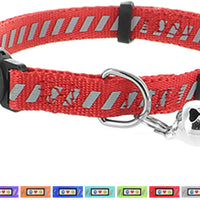 pawtitas mascota tráfico reflectante cuello de gato con hebilla de seguridad y campana - BESTMASCOTA.COM