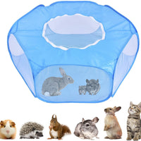 ADOGGYGO - Jaula de conejos para conejos, jaula de conejos con cubierta para animales pequeños, portátil, valla de ejercicio, carpa para mascotas para conejos, hámster, chinchillas, erizos, gatito reptil - BESTMASCOTA.COM