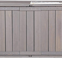 Petsfit 31" largo x 21" ancho x 21" alto. Casa de perro de interior de madera con puerta para perro pequeño, s, gris - BESTMASCOTA.COM