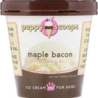 Mezcla de helado para perros Puppy Scoops: maple con tocino - Agregue agua y congele en su hogar - BESTMASCOTA.COM