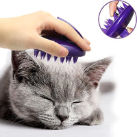 [Suave Silicona pines] celemoon Ultra suave silicona lavable masajes de gatos/cepillo para polvo de baño – seguro y sin arañazos – color morado... - BESTMASCOTA.COM