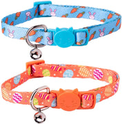 JPB Kit de collar para gato de Pascua – Collares de gato con campana en diseño de huevo y conejo - BESTMASCOTA.COM