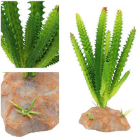 SLSON - Adorno para plantas de reptiles, decoración de terrario, cactus de plástico, para decoración de plantas de Lizard Gecko - BESTMASCOTA.COM