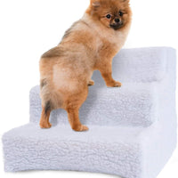Ideas en la vida escaleras de mascotas rampa para camas de alta – Doggy pasos para perros pequeños y gatos para Galaxy Tab de carcasa rígida en una escalera de 3 paso perro para sofá, cama, silla o coche altas - BESTMASCOTA.COM