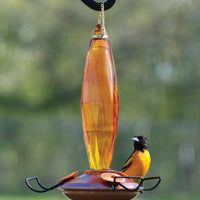 Madera Link Cut vidrio Ámbar Oriole Feeder, Anaranjado - BESTMASCOTA.COM
