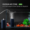 VIVOSUN Air Stone - 2 piedras difusoras de aire en forma cilíndrica de 4 x 2 pulgadas para peceras y cultivos hidropónicos - BESTMASCOTA.COM