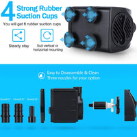 Fountain Pump, 220GPH(15W 900L/H) Submersible Water Pump, Durable Outdoor Fountain Water Pump with 7.2ft（2.2m） Power Cord, 3 Nozzles for Aquarium, Pond, Fish Tank, Water Pump Hydroponics, Fountain - BESTMASCOTA.COM