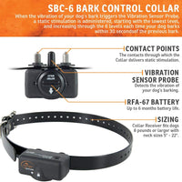 SportDOG Brand NoBark 6, collar para controlar los ladridos impermeable con 6 niveles de descargas, no requiere programación - BESTMASCOTA.COM