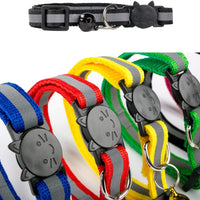 TCBOY Collares de gato de colores variados reflectantes con campana – Collares de tamaño ideal para gatos o perros pequeños (6 piezas/juego) - BESTMASCOTA.COM