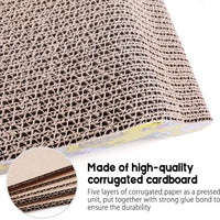 Rascador de gato de cartón con gato, reciclaje corrugado rascador almohadilla reversible de repuesto rascador almohadilla salón sofá cama (2 unidades) - BESTMASCOTA.COM