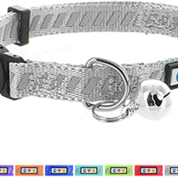 pawtitas mascota tráfico reflectante cuello de gato con hebilla de seguridad y campana - BESTMASCOTA.COM