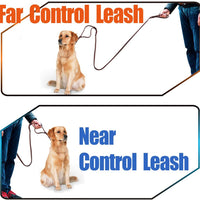 FOCUSPET Correa de piel para perro con doble asa, 6 pies, correa de piel trenzada con asa de tráfico, resistente, correa para perros grandes/medianos, mayor control de entrenamiento de seguridad, protege al perro en el tráfico, 6 pies - BESTMASCOTA.COM