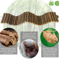 Rat Bendy larga suspensión Bridges,Guinea Pig Túnel flexible,Gerbil rampa de madera, jaula de chinchilla escalera grande, madera natural masticables juguetes para animales pequeños, roedores, ratón, erizo, hámster enano - BESTMASCOTA.COM