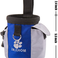 ZEXHOM Dog Treat Pouch, Portable Dog Training Bag with Belt Clip, Drawstring Design Training Pouch with Dog Bag Dispenser, Perfect Food Snack Storage Holder for Puppy Training and Walking - BESTMASCOTA.COM