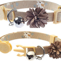 BoomBone Collar con diseño de flor de gato, 3 unidades, para perros pequeños con campana - BESTMASCOTA.COM