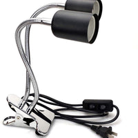 AMZCOOL Reptiles - Soporte para lámpara de dos interruptores independientes, soporte ajustable para mascotas hábitat UVA UVB - BESTMASCOTA.COM