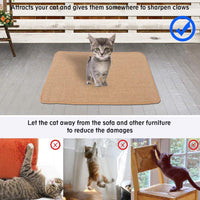 M&MKPET - Alfombrilla rascadora de sisal natural para gatos, para moler garras y proteger muebles - BESTMASCOTA.COM