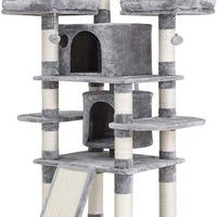FEANDREA - Árbol de gato de varios niveles con ranura para rascador de sisal, postes de rascado, perchas de felpa y condo, centro de actividades para gatos y torre – para gatitos, gatos y mascotas - BESTMASCOTA.COM