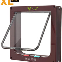Puerta de gato Ycozy de 4 vías de bloqueo para gatos, gatos, gatos, gatitos, perros pequeños, fácil de instalar en puertas, ventanas, armario y paredes - BESTMASCOTA.COM