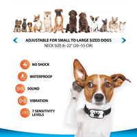 SparklyPets Collar de corteza de perro humano, 2 unidades, collar de entrenamiento antiladridos | vibrante, sin parar los golpes, ladridos para perros pequeños medianos y grandes | Corrector de mascotas mejorado 2019 (blanco y negro, 2 unidades) - BESTMASCOTA.COM