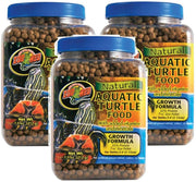 Zoo Med 3 Pack de alimentos naturales para tortugas acuáticas con fórmula de crecimiento, 19 ml por contenedor - BESTMASCOTA.COM