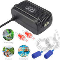 Bomba de aire de acuario Rifny, kit de bomba de aire ajustable con válvula de aire de doble salida, bomba de oxígeno del tanque de peces con piedras de aire válvulas de retención de tubo de silicona para 1-80 galones - BESTMASCOTA.COM
