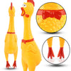 Divertido goma de 15" gritando pollo juguete para niños y mascotas – muy duradero y divertido pollo Perro Chew Squeaky Toy – Silly apretar y emite sonido novedad Idea de regalo – colores vibrantes y Wacky diseño - BESTMASCOTA.COM