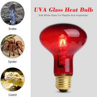 Bombilla infrarroja de calentamiento de luz roja de 75 W para mascotas 50 W UVA Spot Heat Lamp para reptiles y anfibios – Lizard Tortuga Snake Chameleon 2 unidades - BESTMASCOTA.COM