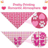 SCENEREAL Dog Bandanas Valentine's Day 2 Pack - Cute Triangle Scarf Pet Holiday Costume, Red Heart and Pink Plaid with Love Design for Dogs - BESTMASCOTA.COM