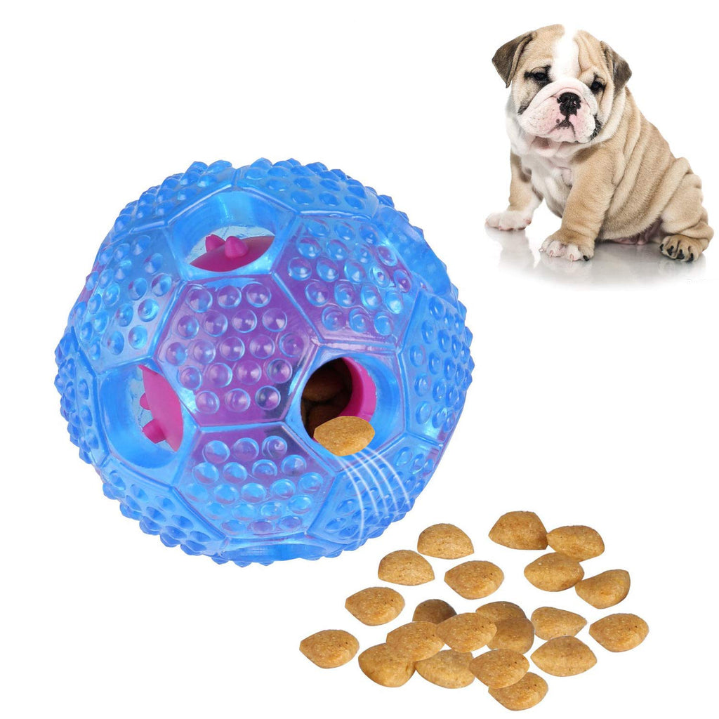 RENZCHU Juguete interactivo para perro, pelota de tratamiento IQ para  dispensar alimentos, juguetes para perros pequeños, medianos, grandes, bola  de masticación duradera, goma no tóxica y bola de perro hinchable, limpia  los