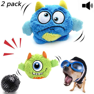 NEILDEN Interactive Dog Toys,Plush Squeaky Giggle Ball,Automatic Electronic Shake Dog Toy,Entertainment Suitable for Small to Medium Dogs Best Gift for Puppy(Two Plush Toys+Squeaker Ball) - BESTMASCOTA.COM