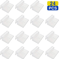 Bornfeel Aquarium Lid Clips 24 Pack Fish Tank Glass Clips 6mm 8mm Rimless Aquarium Cover Holder Clamps Clear Acrylic - BESTMASCOTA.COM