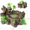 PINVNBY plataforma de resina para reptiles, árbol artificial, tronco, tanque de reptiles, cuenco de agua para alimentos para dragón, lagarto, gecko, rana de agua, serpiente - BESTMASCOTA.COM