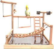 Mrli - Soporte de madera para pájaros y percas para animales pequeños, loros, periquitos, cacatúas, periquitos, ratas, ratones, chinchillas, hámsteres, jaulas, accesorios, ejercicios, juguetes, sector - BESTMASCOTA.COM