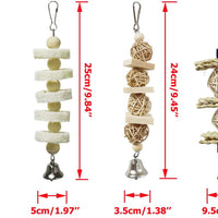 BWOGUE 7 paquetes de juguetes para loros de pájaro, madera natural, juguete para masticar jaulas de pájaros, juguetes para colgar, hamaca, escaleras, juguetes para pequeños periquitos, cacatúas, conures, pinzones, periquitos, loros, pájaros de amor - BESTMASCOTA.COM