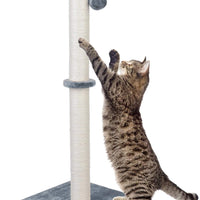 Rascador de garra Dimaka de 37 pulgadas de alto con cuerda de sisal y cubierto con felpa suave y suave, rascador vertical [totalmente elástico], diseño moderno y estable de 37 pulgadas de altura - BESTMASCOTA.COM