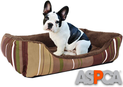 Cama para perro, motivo a rayas de ASPCA, micro tecnología, 28 por 20 por 8 pulgadas - BESTMASCOTA.COM