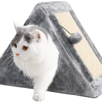 Torre para gatos PAWZ Road con una acogedora tabla para rascar y bola peluda, fácil de plegar y almacenar, ideal para gatitos y gatos pequeños - BESTMASCOTA.COM