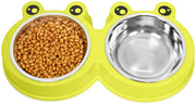 UPSKY - Cuencos dobles para gatos, para modelar, alimentador de agua alimentaria, antideslizante, acero inoxidable, para conejo y mascotas - BESTMASCOTA.COM