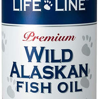 Life Line Pet Nutrition Wild Alaskan Fish Oil Omega-3 Supplement for Skin & Coat - Supports Brain, Eye & Heart Health in Dogs & Cats - BESTMASCOTA.COM