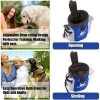 ZEXHOM Dog Treat Pouch, Portable Dog Training Bag with Belt Clip, Drawstring Design Training Pouch with Dog Bag Dispenser, Perfect Food Snack Storage Holder for Puppy Training and Walking - BESTMASCOTA.COM