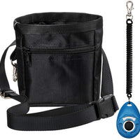 Zacro Bolsa de entrenamiento de perros con correa ajustable con correa ajustable y un juego de clicker para entrenar, m, Negro - BESTMASCOTA.COM