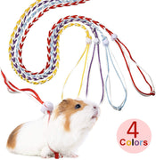 Frienda 4 Pieces Adjustable Hamster Leash Small Animal Harness Rope Harness Towing Rope for Walking Pet Hamster Squirrel, 4 Colors - BESTMASCOTA.COM
